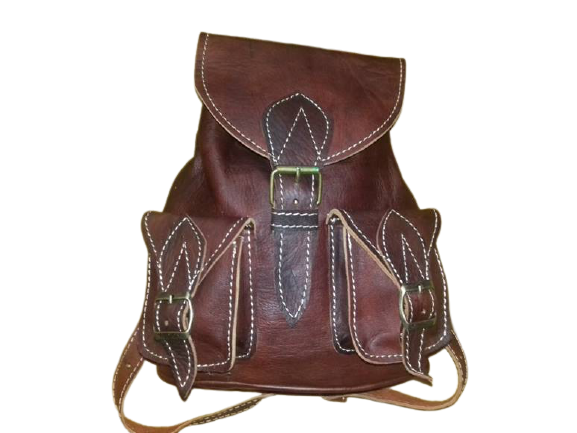 Sac à dos fait main-Mochila Fez Double Poche – Image 2