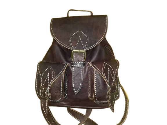 Sac à dos fait main-Mochila Fez Double Poche – Image 6