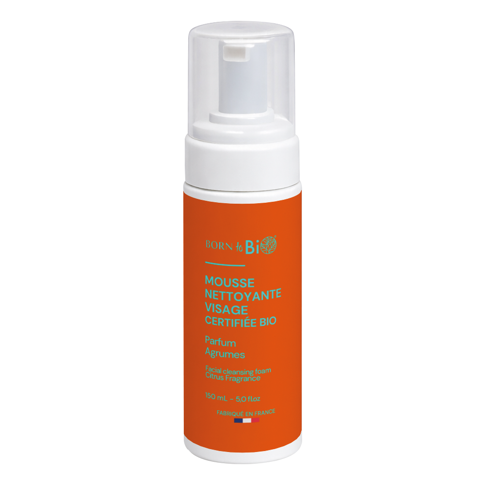 Mousse Nettoyante Visage Agrumes - Certifiée Bio